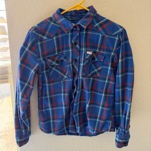 Topo Designs Women’s Mountain Shirt (Blue/Red)